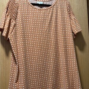 Lularoe Orange Patterned Women's Top